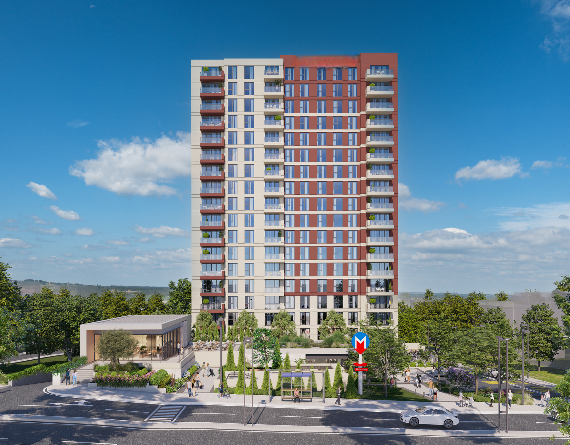 Modern Apartments Near the Metro Station in the Promising Mahmutbey District, Istanbul