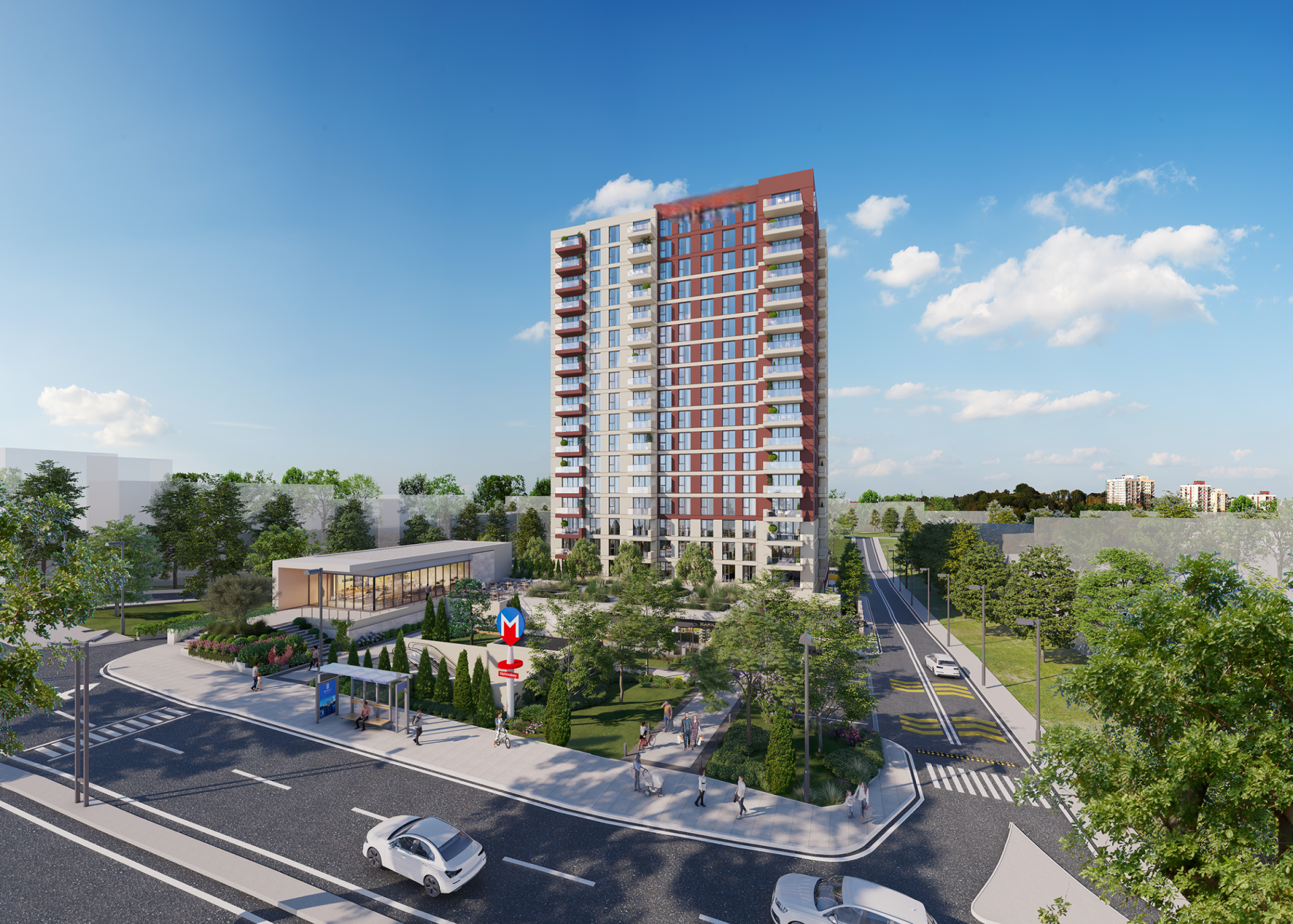 Modern Apartments Near the Metro Station in the Promising Mahmutbey District, Istanbul