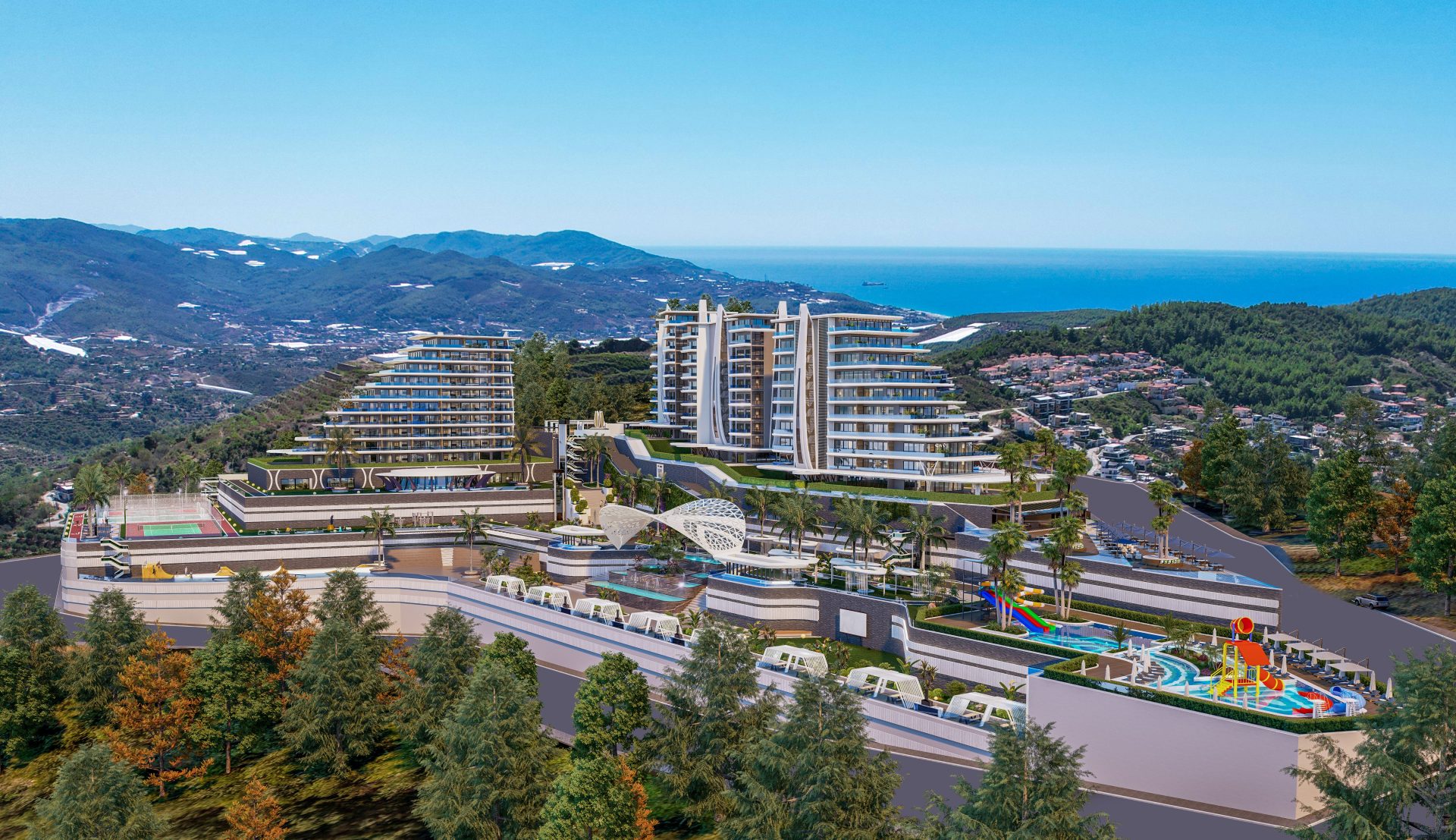 Premium Resort-Style Residential Complex with Panoramic Views in Kargicak, Alanya