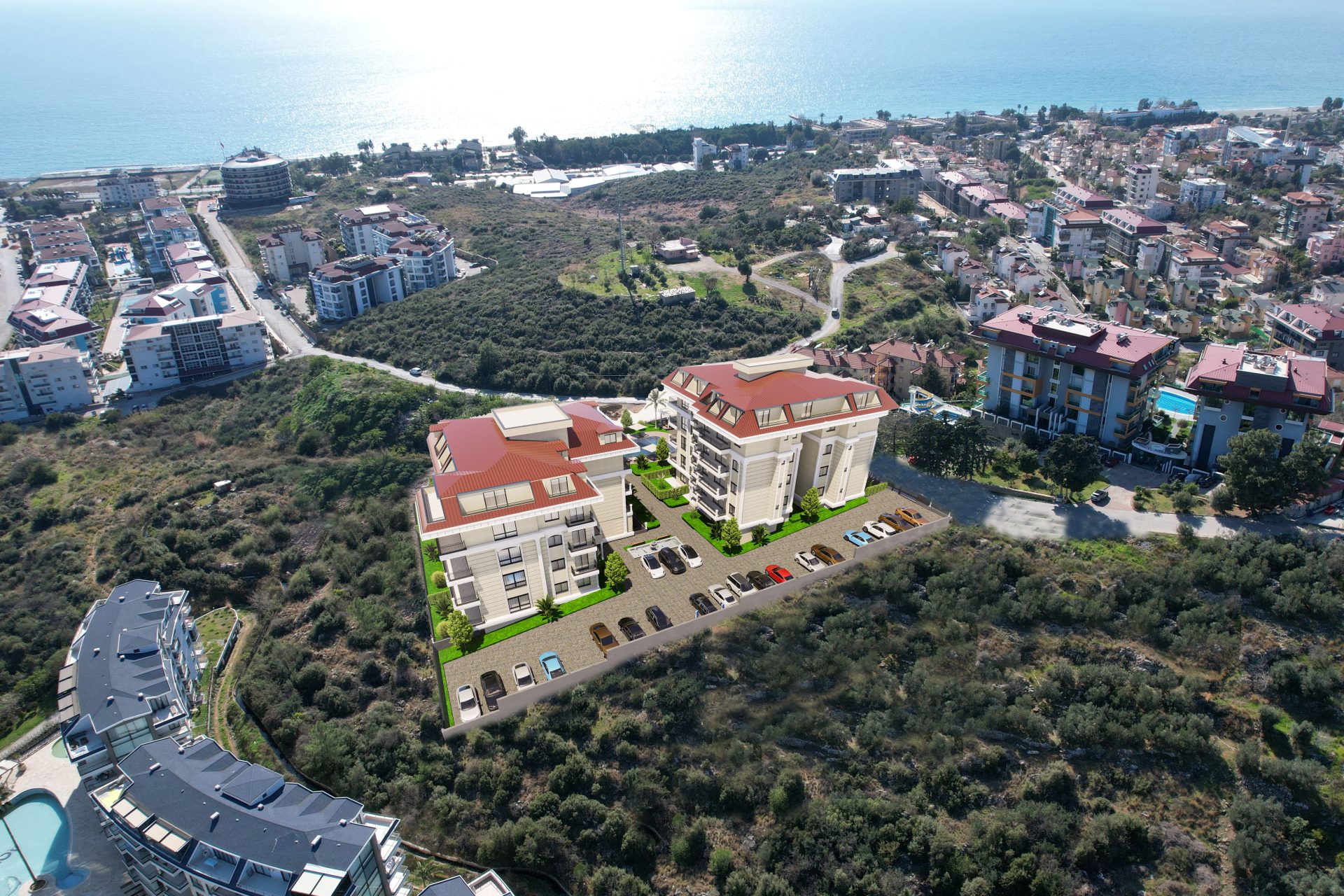 Kestel, Alanya'da Deniz Manzaralı Geniş Daireler