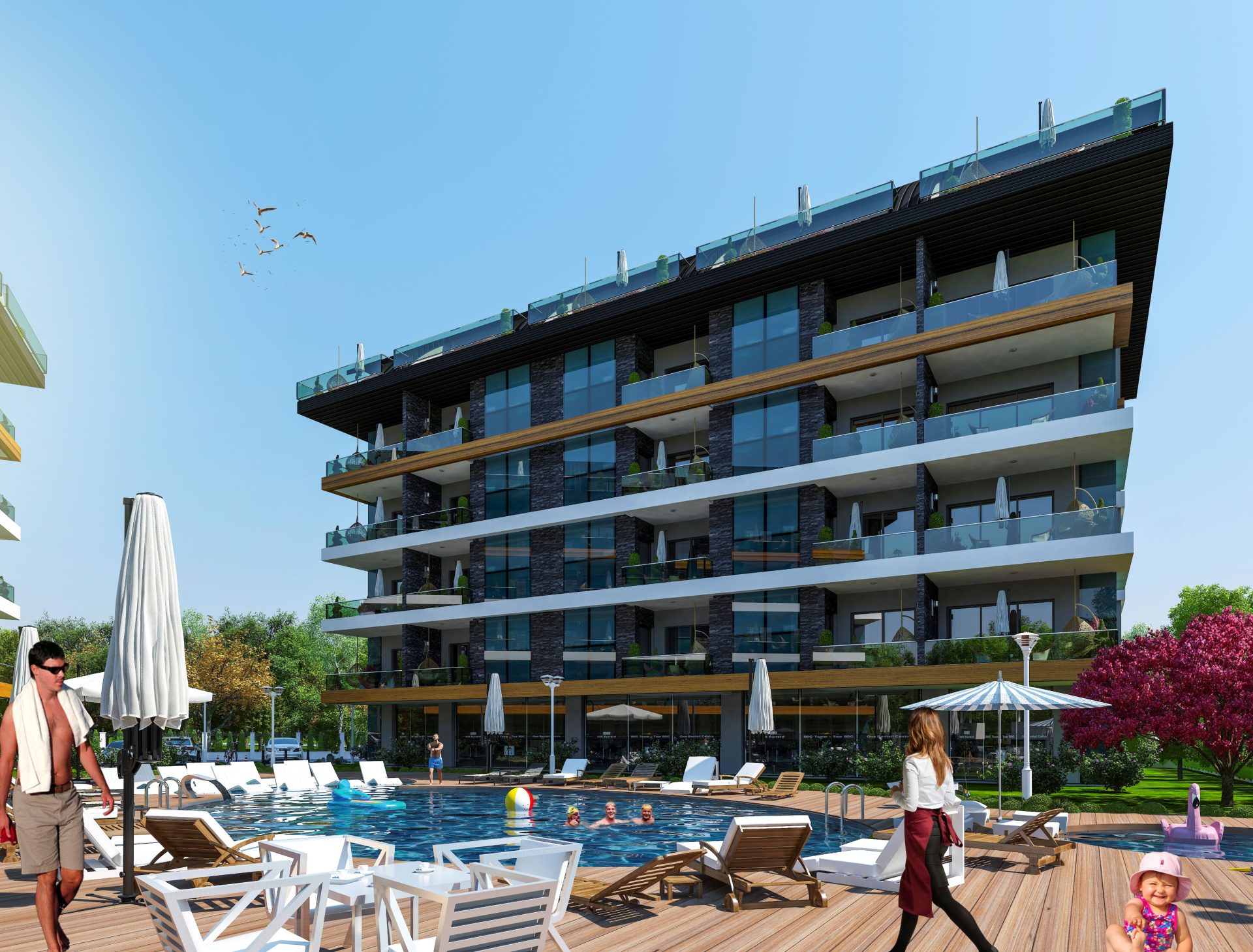 Alanya'nın Oba Bölgesinde Panoramik Manzaralı Konut Projesi