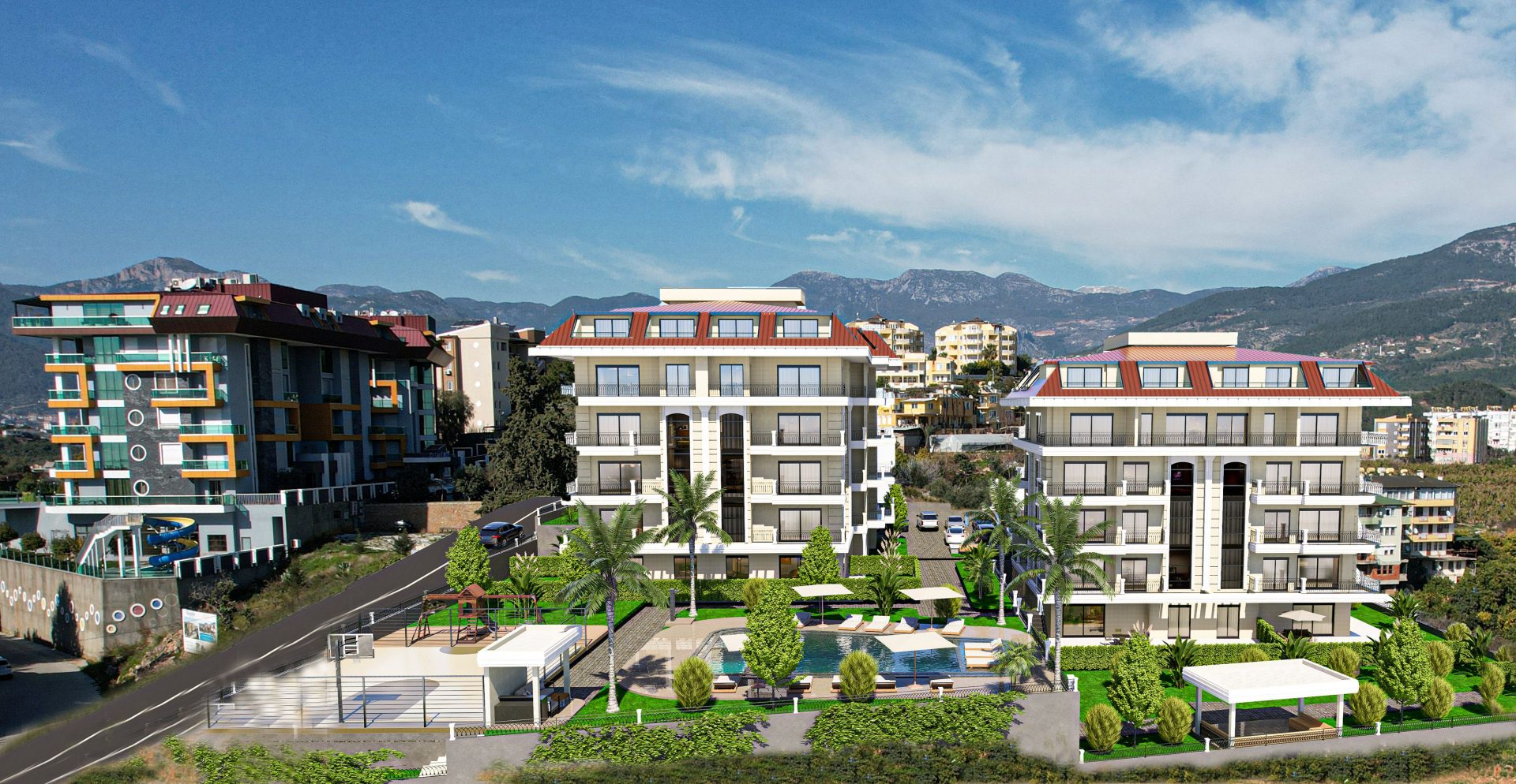 Kestel, Alanya'da Deniz Manzaralı Geniş Daireler
