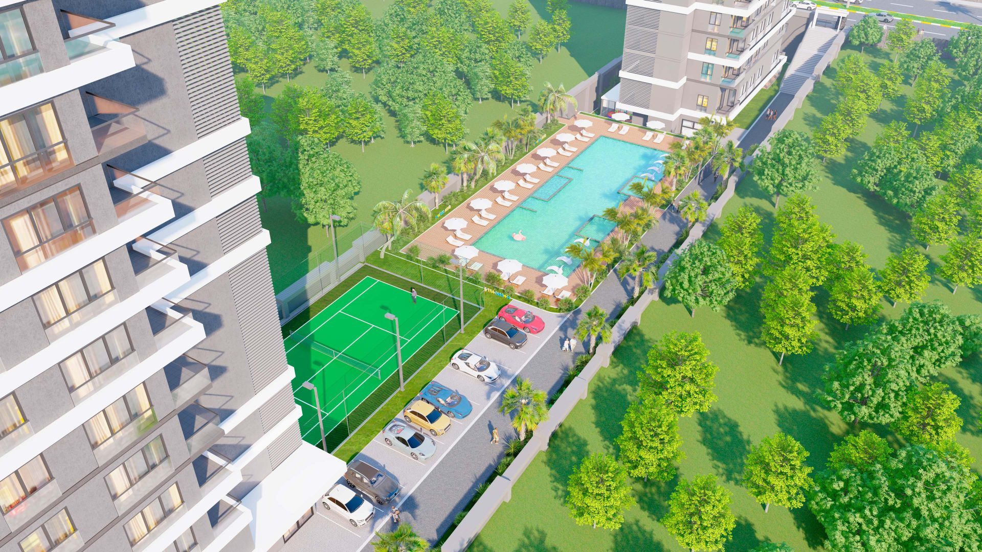 Sea View Apartments on the First Coastline in Mahmutlar, Alanya