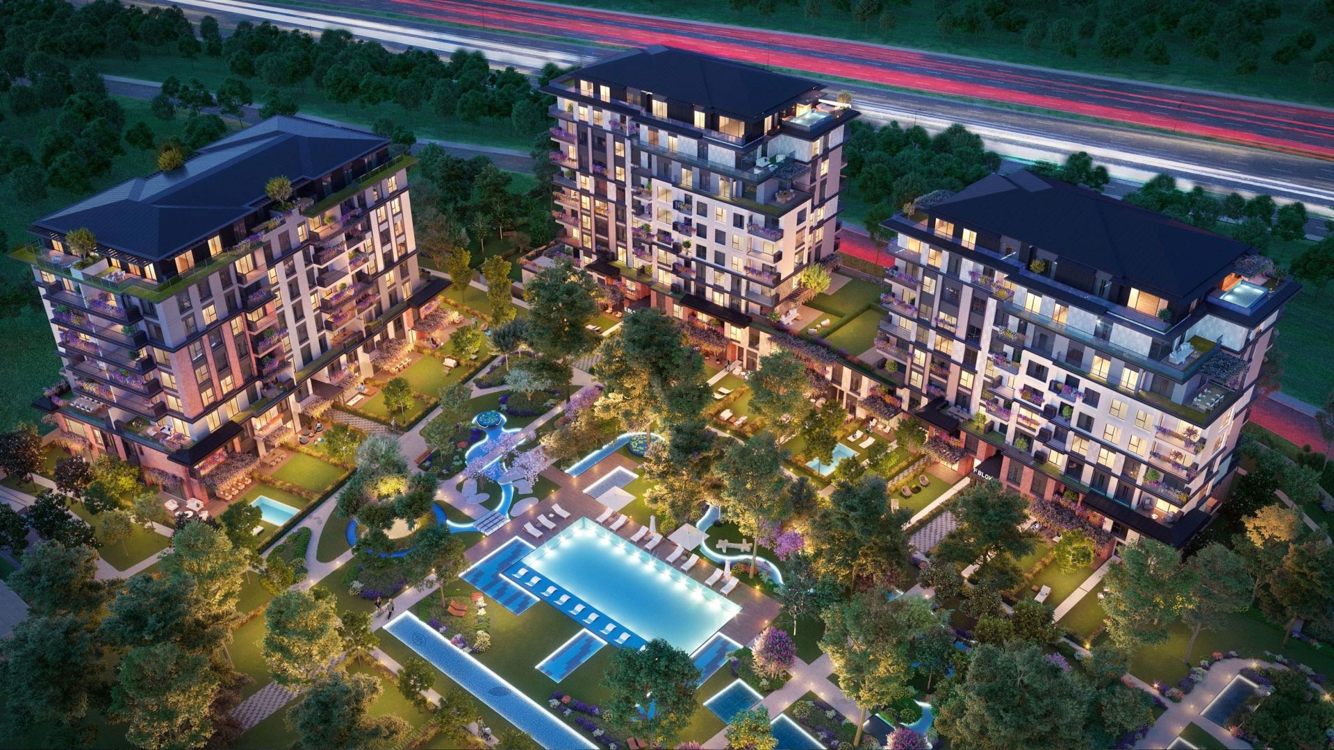 İstanbul Levent'te Doğayla İç İçe Daireler