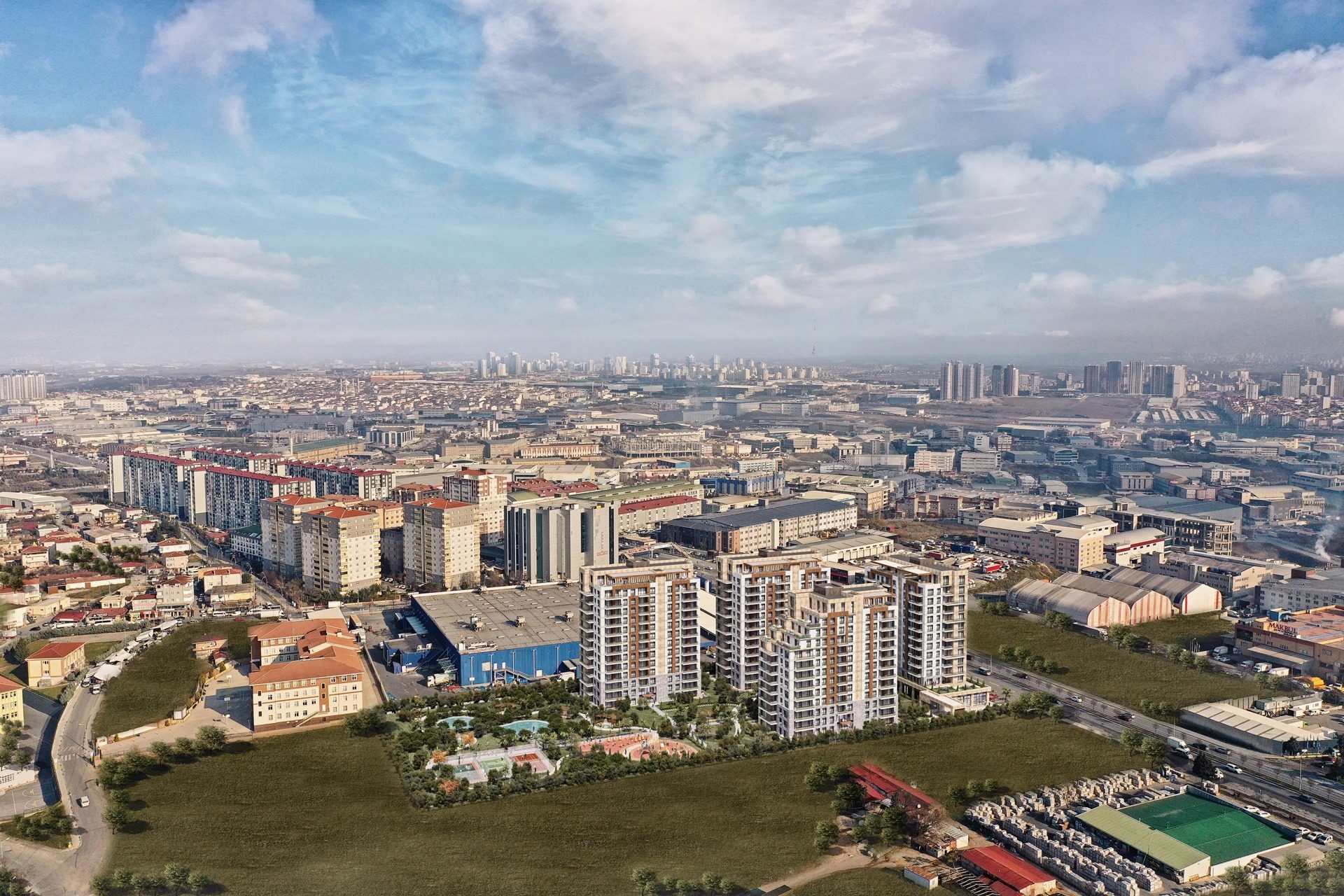 İstanbul, Büyükçekmece'de Göl Kenarında Deniz Manzaralı Daireler