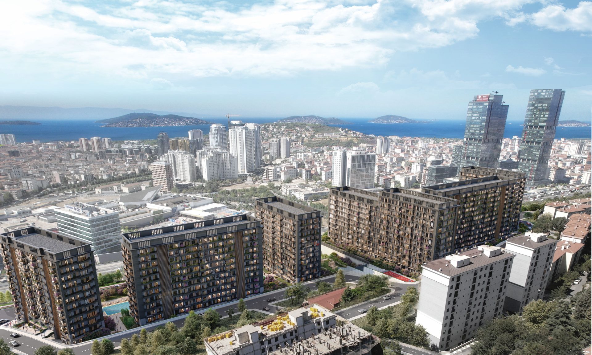 Maltepe, İstanbul'da Metroya Yakın Modern Sitede Daireler