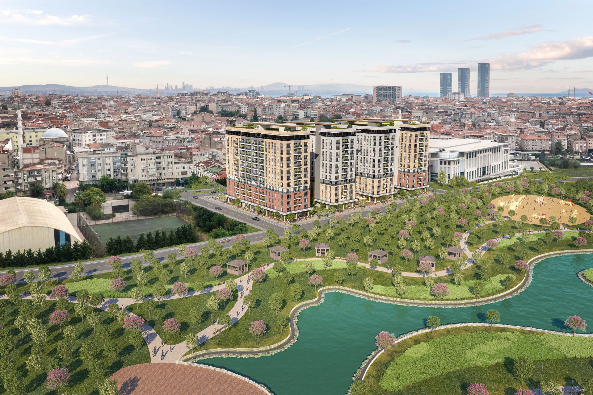 New Apartments Near a Park in Zeytinburnu, Istanbul
