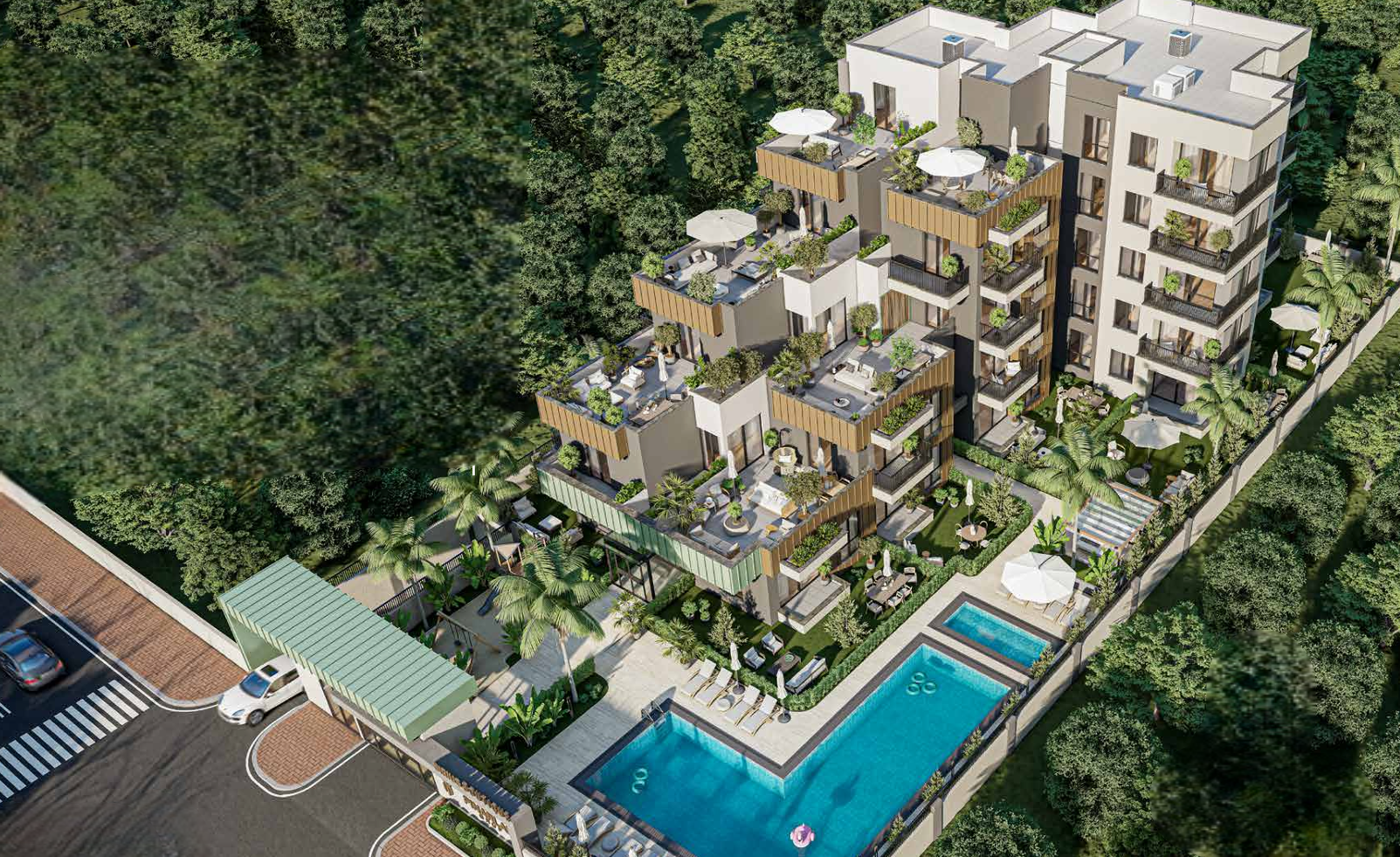 1+1 Apartments with Spacious Terraces in the Promising Altıntaş District, Antalya